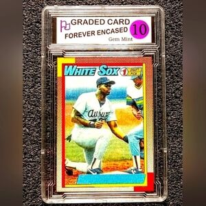 1990 Topps Frank Thomas NNOF No Name on Front Rookie Card #414 *RP* GM-MT 'RARE'